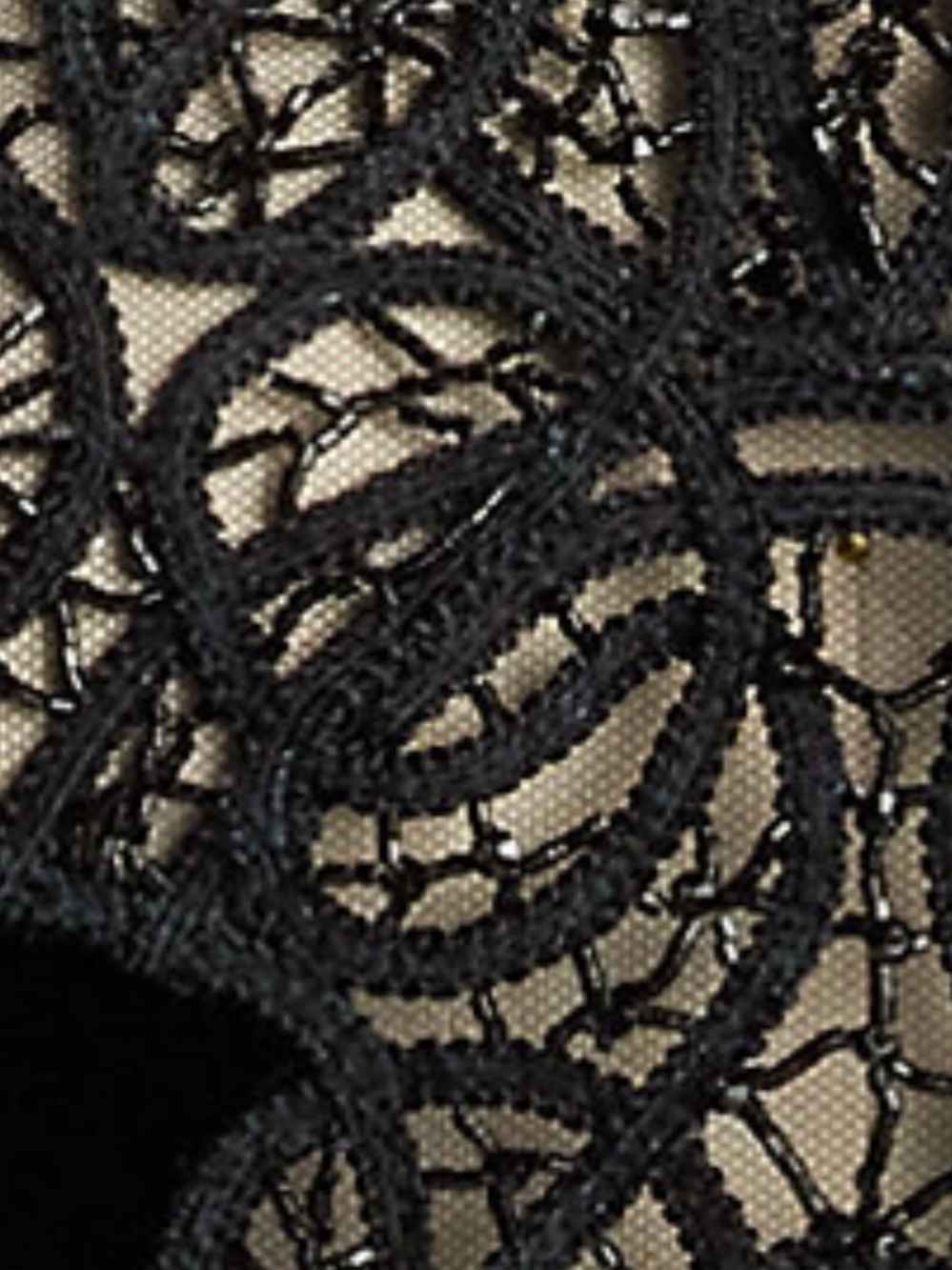 Ralph Lauren Collection Fall 25 Missy Black Hand Beaded Velvet Long Sleeve Top - Picture 16 of 16